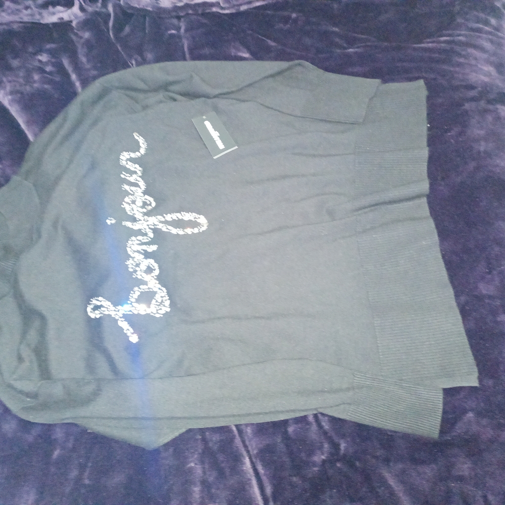 Bonjour Black Sweater Karl Lagerfeld